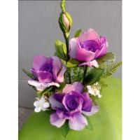 ราคา กระถางดอกกุหลาบผ้าใยบัวสูงประมาณ 12 นิ้ว มี 8 สี (9398303695)