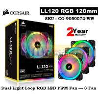ราคา CASE FAN (พัดลมเคส) CORSAIR LL120 RGB 3 FAN WITH LIGHTING NODE PRO (CO-9050072-WW) - ประกัน 2 ปี (7525422837)