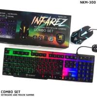 ราคา พร้อมส่ง Nubwo รุ่น NKM-300 Keyboard Mouse Combo set คีย์บอร์ด + เมาส์ คีย์บอร์ดมีไฟ เมาส์มีไฟ เกม (4056787033)