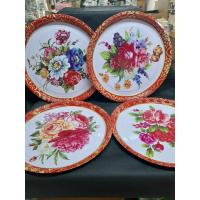 ราคา ถาด ถาดเคลือบลายดอก ขนาด50ซม. ถาดลายดอก ถาดเคลือบโบราณ ถาดกลมเคลือบลายดอกไม้ No.QF-K175 คละลาย (18878056209)