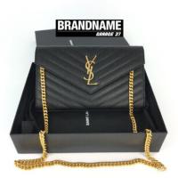 ราคา ของแท้100% ราคาถูก New YSL WOC 9” ดำทอง (2251540589)