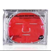 ราคา แผ่นคลอลาเจนมาร์คสูตรไวท์แดง ยี่ห้อมูดส์ สีแดง 60 กรัม ( Moods Collagen Red Wine facial mask New Innovation of beauty) (4451190208)