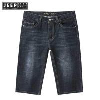 ราคา JEEP SPIRIT 1941 ESTD กางเกงยีนขาสั้น ผ้ายืด สีน้ําเงินเข้ม ดีไซน์ทันสมัย สําหรับผู้ชาย (25800452574)
