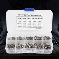 ราคา 240 ชิ้น M2x6/M2x8/M2x10/M3x6/M3x8/M3x10/M3x12/M2.5x6/M2.5x8/M2.5x10 ชุดสกรู YSE (28867077460)