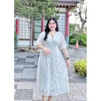 ราคา สาวอวบเดรสฉลุนาตาลี เดรสฉลุลูกไม้แขนสั้น แต่งกระดุมมุขมีซับในลูกคุณหนูเนื้อผ้าลูกไม้D216 (28005106066)