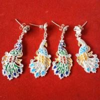 ราคา ต่างหูนกยูงสุโขทัย เงินแท้ 92.5% งานฝีมือช่างสุโขทัย V.1 (25545786022)