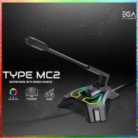 ราคา ไมโครโฟน USB EGA TYPE MC2 Microphone มีไฟ RGB Microphone with Bungee Mouse (10439543131)