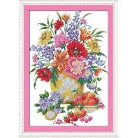 ราคา ชุดปักครอสติชพิมพ์ลาย ดอกไม้และผลไม้ (5029190145)