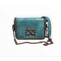 ราคา กระเป๋าคลอสบอดี้หนังสีเขียวมือสอง (23679440182)