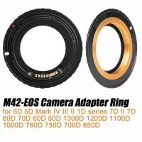 ราคา M42-EOS Electronic Chip 3 AF Confirm M42 Len to EOS SLR Camera Adapter Ring for Canon 5D 6D 7D II 7D 80D 70D 60D 50D 130 (28969464726)