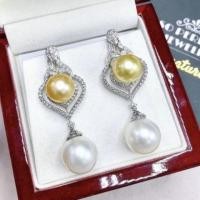 ราคา ต่างหูระย้ามุกขาวเซาท์ซีแท้คู่ยักษ์ มุก South Sea สีขาว&ทองแท้ มุกขาวเซาท์ซีขนาด 14 มม มุกทองขนาด 12 มม (6456433886)