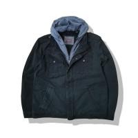 ราคา Vintage Levis Black Hooded Sherpa Trucker Jacket รอบอก 50” (27208576692)