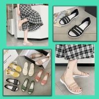 ราคา โกดัง KD24 รองเท้าแตะแบบหุ้มข้อ ยางนิ่ม สีทูโทน 7 สี (17079998690)