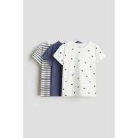 ราคา H&M(เอชแอนด์เอ็ม) เสื้อผ้าคอตตอนแพ็ก 3 ตัว Girls 3-pack cotton tops 1160446_6 (42103009495)