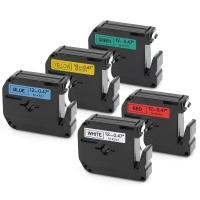ราคา 5 PCS MK 231/MK431/MK531/MK631/MK731 Label Compatible for Brother P touch Printer PT100 PT65 PT85 12mm (1/2&quot;) x 8m (17350420874)