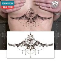 ราคา [ซีเอสเอ-022] รอยสักชั่วคราวชั่วคราวสักหน้าอกกลับสําหรับผู้ชายและผู้หญิง 24x14 ซม (43805709838)