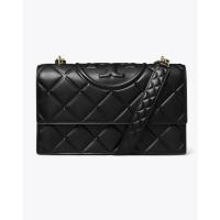 ราคา Tory Burch FLEMING CONVERTIBLE SHOULDER BAG BLACK (24342701646)
