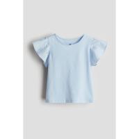 ราคา H&M(เอชแอนด์เอ็ม) เสื้อผ้ายืดแต่งฉลุลาย Girls Jersey top with broderie anglaise 1207498_9 (40802149783)
