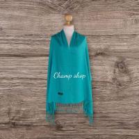 ราคา ผ้าพันคอ ผ้าคลุมไหล่ สีพื้น ทอลายเปลือกไหม เนื้อผ้านิ่ม (25440757867)