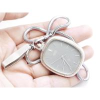 ราคา นาฬิกา Vintage มือสองญี่ปุ่น Pocket Watch นาฬิกาพก Seiko Silver 925 Case QUARTZ ผู้ชาย พร้อมโซ่ 35มม ตัวเรือนเงิน925 (29324356408)