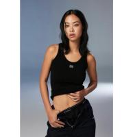 ราคา เสื้อกล้ามสีดำ maison KEEPS | Vertical Dual Logo Tank | (44208120885)