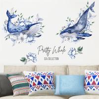 ราคา C18-วอลเปเปอร์ลายปลาวาฬ สติ๊กเกอร์DIY สติ๊กเกอร์ติดผนัง ห้องนั่งเล่น ห้องนอน สติ๊กเกอร์ติดกระจก (25584276483)