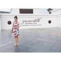 ราคา #เดรส #เดรสแขนกุด #เดรสลายดอก #เดรสออกงาน #ลายดอก สีฟ้า ลายดอกสีแดง (24329164522)