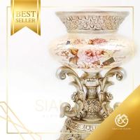 ราคา SGG แจกันสีขาว ลายดอกไม้ สไตล์ Italy โทนขาว ชมพูลายดอกไม้ยุโรปเรียบหรู ขนาด 20กว้าง x 20ยาว x 28สูง cm. (OID074) (7234906320)