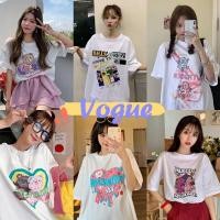 ราคา Vogue​​พร้อมส่งเสื้อยืดสีขาว ลายการ์ตูน ผ้านิ่มใส่สบาย (DX-8) -N 04 (10919810883)
