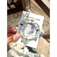 ราคา ข้อมือเชือกเทียนถัก handmade (Blue Farfalla) (28674864144)
