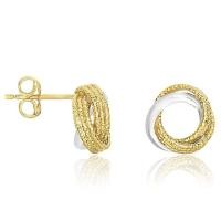 ราคา Nathalias NY ต่างหูทองคำสองกษัตริย์ 14K ทรงห่วงไขว้ Intertwined Open Circle Earrings 78596 (6111568471)