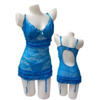 ราคา PA1080 ชุดนอนซีทรูผ้าลูกไม้สีฟ้า Biue lace see-through Nightwear ด่วนมีส่งGrabค่า (43312368965)
