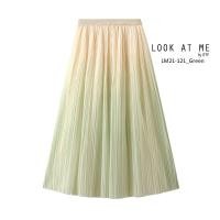 ราคา **พร้อมส่ง** กระโปรงพลีทผ้ามุ้งไล่เฉดทูโทน เฉดสีสวยหรูดูแพง จับจีบขนาดเล็ก ทรง A-Line (18388155866)