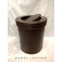ราคา ถังขยะหุ้มหนัง ฝาหมุน-ฝาสวิง (3935363807)