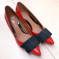 ราคา รองเท้าส้นสูงสีแดง หนังแก้ว มีโบว์ Clarks Softwear size 4UK (7020891543)