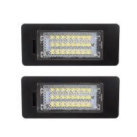 ราคา LED License Plate Lights Tag Light Lamp Assembly Compatible with E39 E60 E61 24 LED 3528 SMD Label Light 6000K 12-24V 2x (20751719402)