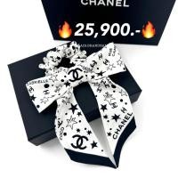 ราคา New chanel bow hair tie ผูกผมสวยๆ ผูกข้อมือได้ (28286495559)