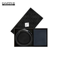 ราคา DAPPER กิ๊ฟเซ็ท กระเป๋าสตางค์ & เข็มขัดหนัง Carbon Fiber สีกรมท่า (BBX/NA/1023BW) (26467700607)