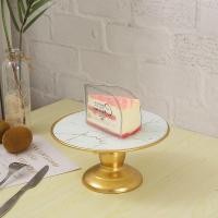 ราคา DT81-7พานลายกระจกหินอ่อนทรงกลมวางขนมฐานสีทอง25ซม. P10-1 (29056302602)