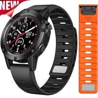 ราคา 22 มม.26 มม.Quickfit สายรัดแม่เหล็กสําหรับ Garmin Fenix 8 7X 6X 5X Plus 3HR EPIX TwoTone สายรัดซิลิโคนสําหรับ Fenix 6 7 5 955 EPIX Watchband (28513739779)