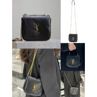ราคา แบรนด์ใหม่ 100% ของแท้ SAINT LAURENT / YSL JAMIE 4.3 NANO METAL โลโก้แบรนด์พลิกเปิดปิดกระเป๋าสะพาย (25841462812)