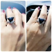 ราคา แหวนนิล(แท้) ตัวเรือนเงิน 925 ประดับพลอยขาว(cz) (7156582647)