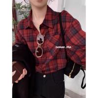 ราคา PKB432 เสื้อเชิ้ตลายสก็อตสีแดงสาวอวบเหมาะสำหรับผู้หญิง สไตล์เท่ๆ คลุๆใส่ทำงานใส่เที่ยวแบบคาบอย อก40 ฟรีไซส์ พร้อมส่ง (24488998309)