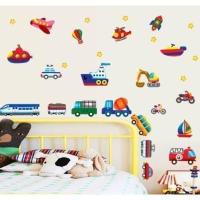 ราคา ส่งไว! ⭐⭐⭐ สติ๊กเกอร์ติดผนัง สติ๊กเกอร์ติดผนังห้องนอน รุ่นรถไฟ (Wall Sticker) (24529255295)