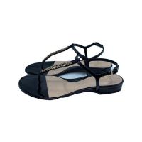 ราคา GUCCI Signory Aton Sandals สายโซ่ 37.5 หนังสีดําส่งตรงจากญี่ปุ่น มือสอง (43865730494)