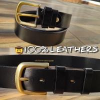 ราคา เข็มขัดหนังแท้ 100%หัวทองเหลืองเกือกม้า solidbrass เข็มขัดหนัง เข็มขัดหัวทองเหลือง (3414117683)