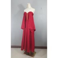 ราคา ชุดราตรี เดรสยาวเกาะอกสีแดง (29515793226)