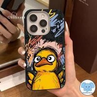 ราคา เคสไอโฟน 16 สำหรับ IPhone 13 16 11 15 14 12 Pro Max 15 14 16 6 6S Plus XR XS X เคสคู่รักลายกราฟฟิตี้เป็ดสีเหลืองสุดเท่ (41011045416)