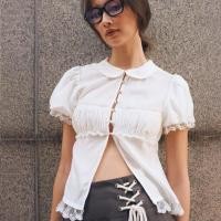 ราคา Mitr Zoom Blouse แท้ สีขาว มือสองใส่ครั้งเดียว (43467165793)