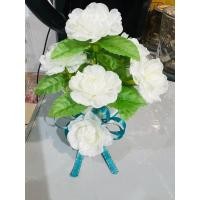 ราคา ดอกมะลิ ดอกมะลิวันแม่ (กระถางดอกมะลิวันแม่พร้อมโบว์ 15*10 ซม.)*พร้อมส่ง*แต่งโบว์สีฟ้าแต่งดอกมะลิสีขาว ดอกมะลิวันแม่สวยๆๆ (23441316687)
